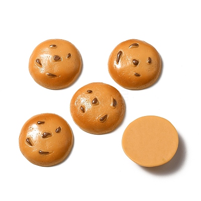Opaque Resin Biscuits Cabochons RESI-WH0035-41C-1