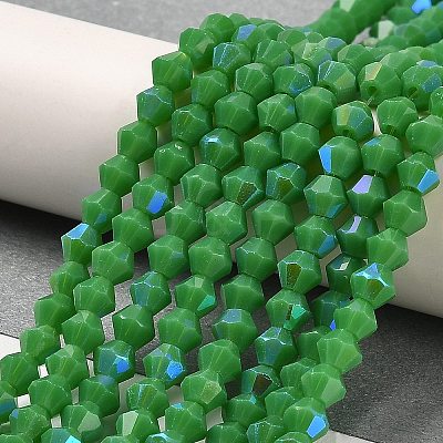 Opaque Solid Color Imitation Jade Glass Beads Strands EGLA-A039-P4mm-L08-1