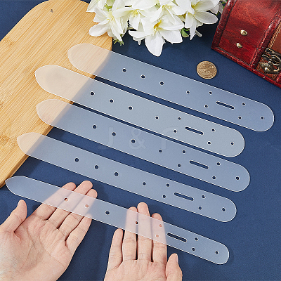5Pcs PVC Plastic Belt Holes Templates TOOL-CY0001-03-1
