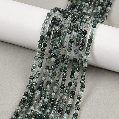 Natural Moss Agate Beads Strands X-G-A129-3mm-01-1
