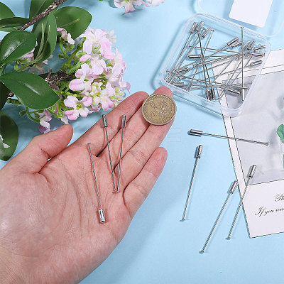 30Pcs Brass Brooch Findings KK-CA0003-77-1