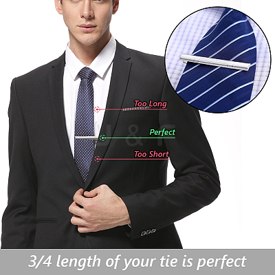 4Pcs 4 Styles Brass Tie Clips for Men FIND-GF0008-04-1