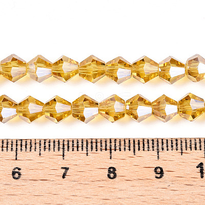 Electroplate Glass Beads Strands X-EGLA-Q118-6mm-A08-1