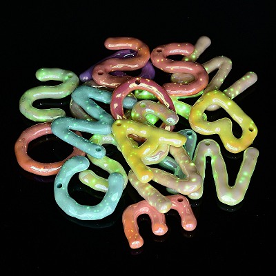 UV Plating Opaque Acrylic Pendants OACR-A027-13-1