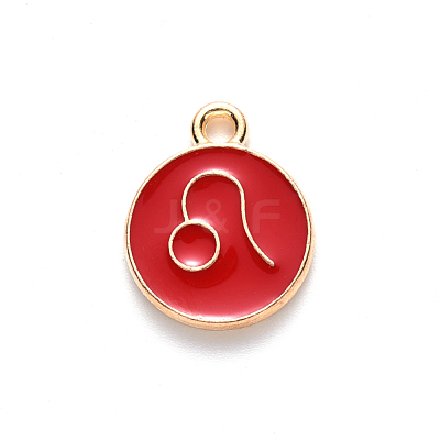 Alloy Enamel Pendants ENAM-S124-01B-07G-1