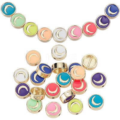 Brass Enamel Beads KK-PH0009-05-1