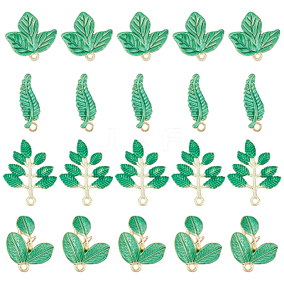 20Pcs 4 Style Rack Plating Alloy Enamel Pendants FIND-FH0007-31-1