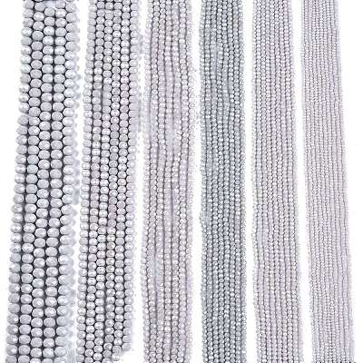 Electroplate Glass Beads Strands EGLA-A044-P4mm-A19-1