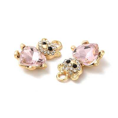 Rack Plating Alloy Rhinestone Pandants PALLOY-O106-07G-1