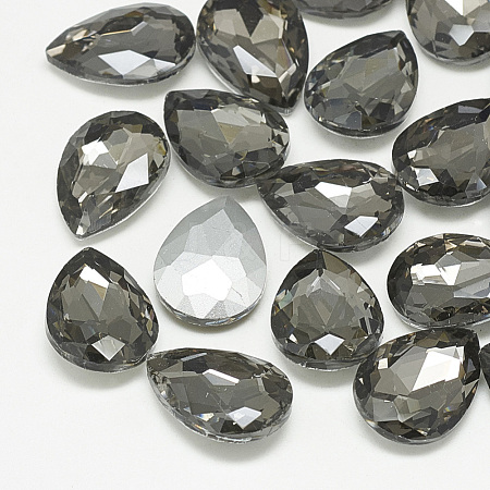 Pointed Back Glass Rhinestone Cabochons RGLA-T081-13x18mm-03-1