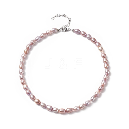 Natural Pearl Beaded Necklace for Women NJEW-JN04188-03-1