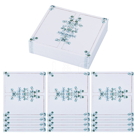 80Pcs Rectangle Paper Table Place Cards AJEW-TA0003-64B-1