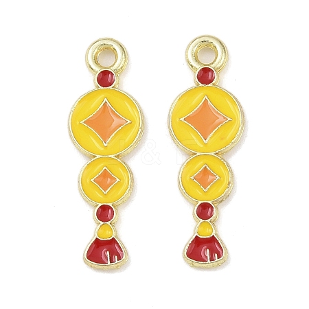 New Year's Day Alloy Enamel Pendants FIND-I067-03G-02-1