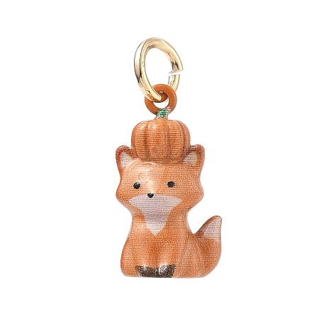 Brass Enamel Pendants KK-CBAE20A-01B-G-1