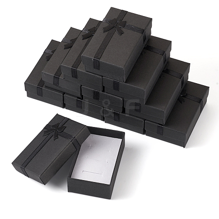 Rectangle Paper Jewelry Gift Boxes with Bowknot LS-CON-TAC0010-79A-1