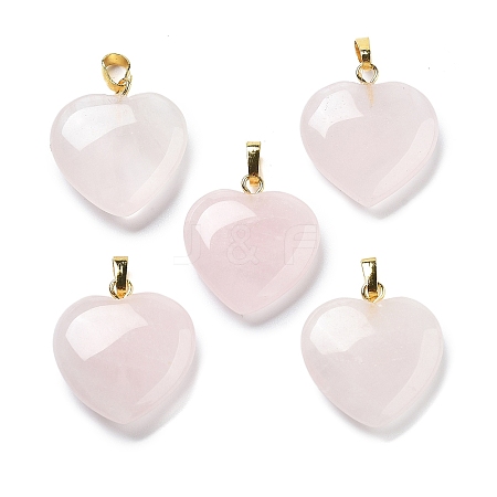 Natural Rose Quartz Pendants G-G956-B05-G-1