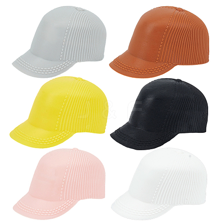 Mini Plastic Peaked Cap for Doll FIND-WH0152-862-1