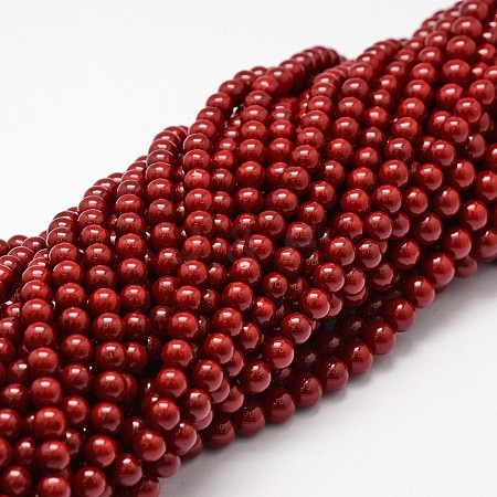 Shell Pearl Beads Strands LS-BSHE-L026-01-4mm-1