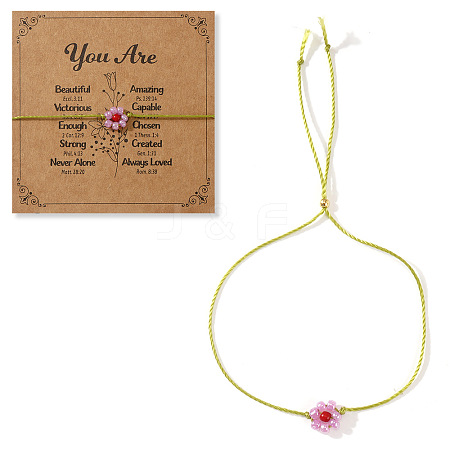 Flower Resin Beaded Slider Bracelets for Women SL9741-9-1
