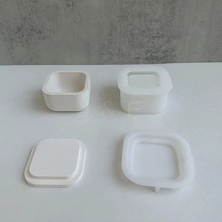 DIY Candle Holder & Lid Silicone Molds DIY-F144-07A-1