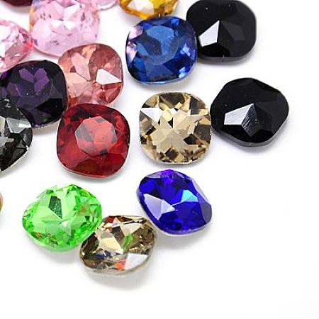 Glass Pointed Back Rhinestone Cabochons RGLA-A003-12x5.5mm-M-1