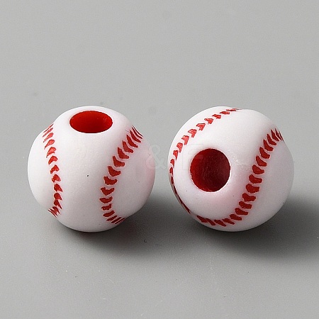 Opaque Acrylic Round Beads MACR-TAC0001-11B-1