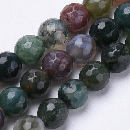 Natural Indian Agate Beads Strands G-S281-23-6mm-1