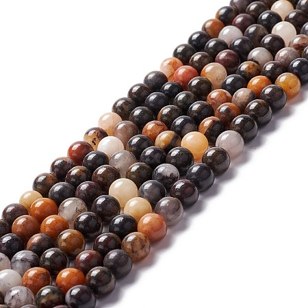 Natural Brecciated Jasper Beads Strands G-M381-01C-1