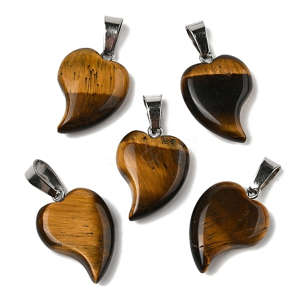 Natural Tiger Eye Pendants G-B127-11P-06-1