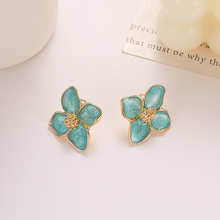 Alloy Enamel Stud Earrings FS-WG082C3-06-1