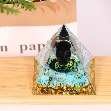 Orgonite Pyramid Resin Display Decorations PW-WGF95FC-01-1