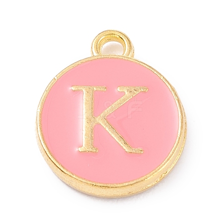 Golden Plated Alloy Enamel Charms X-ENAM-Q437-14K-1