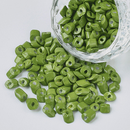 6/0 Baking Paint Glass Seed Beads SEED-S034-A04-1