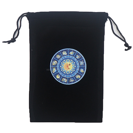 Velvet Tarot Cards Storage Drawstring Bags PW-WGD1949-02-1