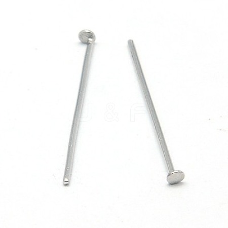 Non-Tarnish 316 Surgical Stainless Steel Flat Head Pins STAS-E023-0.6X30MM-P-1
