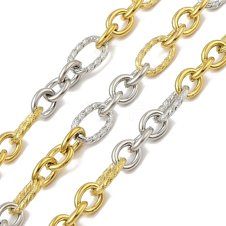 Ion Plating(IP) 304 Stainless Steel Two-Tone Link Chains CHS-M006-08PG-1