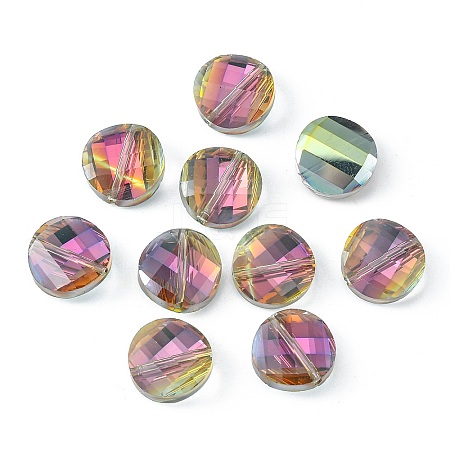 Electroplate Glass Beads GLAA-WH0029-03P-1
