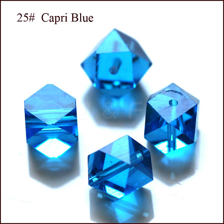 Imitation Austrian Crystal Beads SWAR-F084-6x6mm-25-1