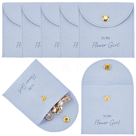 10Pcs Velvet Pouches with Snap Button ABAG-SP0001-42D-1