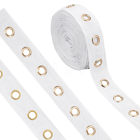 Cotton Herringbone Ribbons with Eyelet Rings OCOR-PH0005-36A-01-1