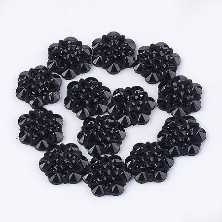 Resin Rhinestone Cabochons X-CRES-T012-04J-1