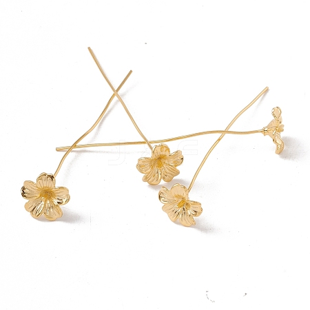 Brass Flower Head Pins FIND-B009-10G-1