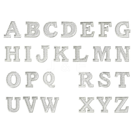 26Pcs Letter A~Z Alloy Lapel Pin Backs JEWB-CJZ0001-03P-1