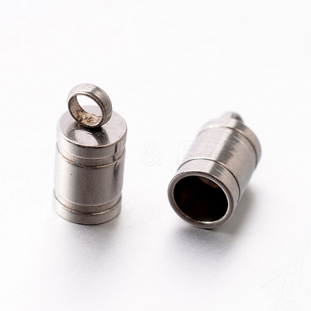 201 Stainless Steel Cord Ends STAS-E077-11-1