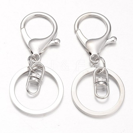Iron Split Key Rings Keychain Clasp Findings PALLOY-J682-02P-1