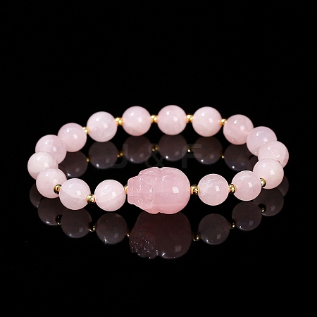 Natural Rose Quartz Stretch Bracelets PW-WG9B861-01-1