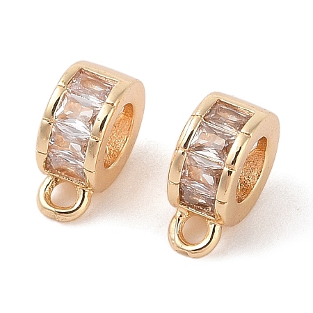 Brass Pave Clear Cubic Zirconia Beads LS-KK-N256-08G-B-1