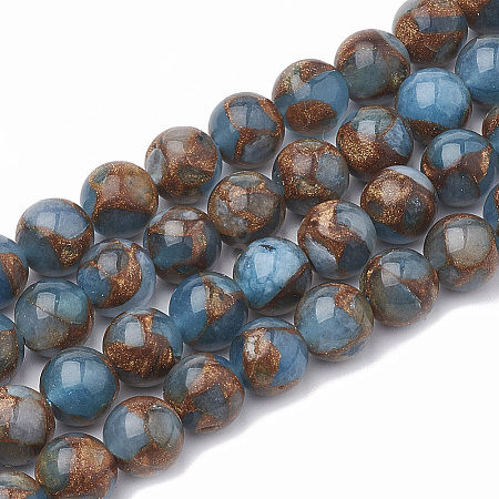 Natural Chalcedony Beads Strands X-G-S333-6mm-014C-1