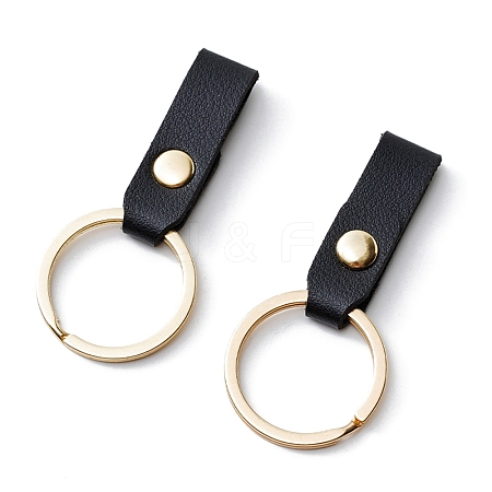 PU Leather Keychain with Iron Belt Loop Clip for Keys PW23082599432-1