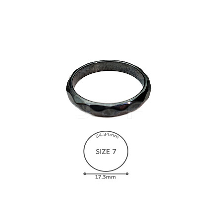 Synthetic Hematite Plain Band Rings BK4832-9-1